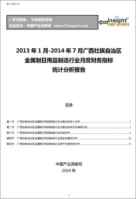 2013-2014年7月廣西壯族自治區(qū)金屬制日用品制造行業(yè)財(cái)務(wù)指標(biāo)月報(bào)分析